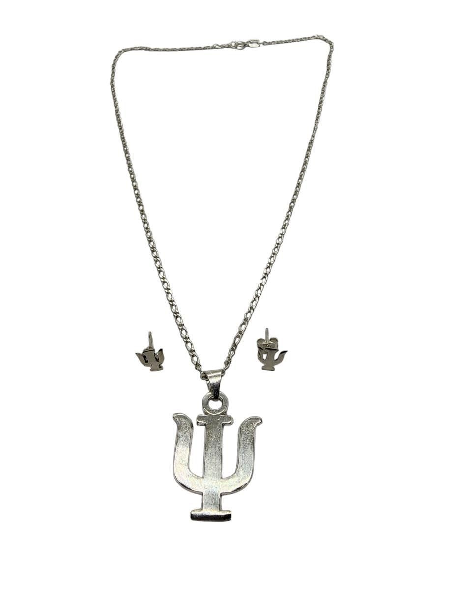 Aretes y collar Psicología de plata P925 2
