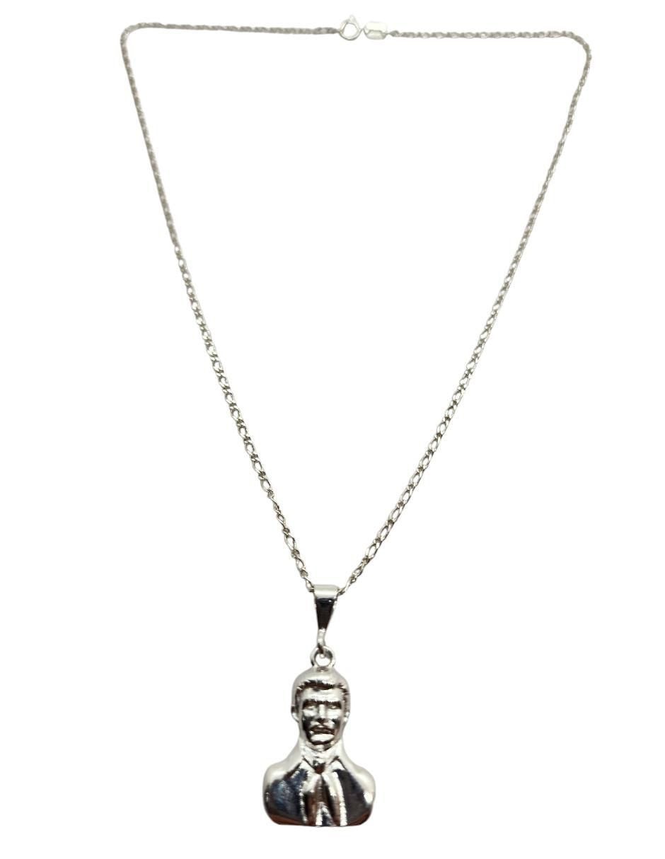 Collar Jesus Malverde de plata P 925 2