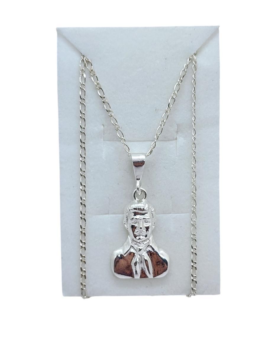 Collar Jesus Malverde de plata P 925 3
