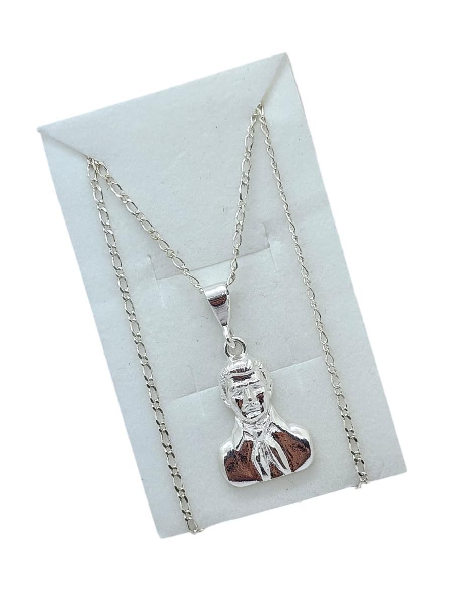 Collar Jesus Malverde de plata P 925 4