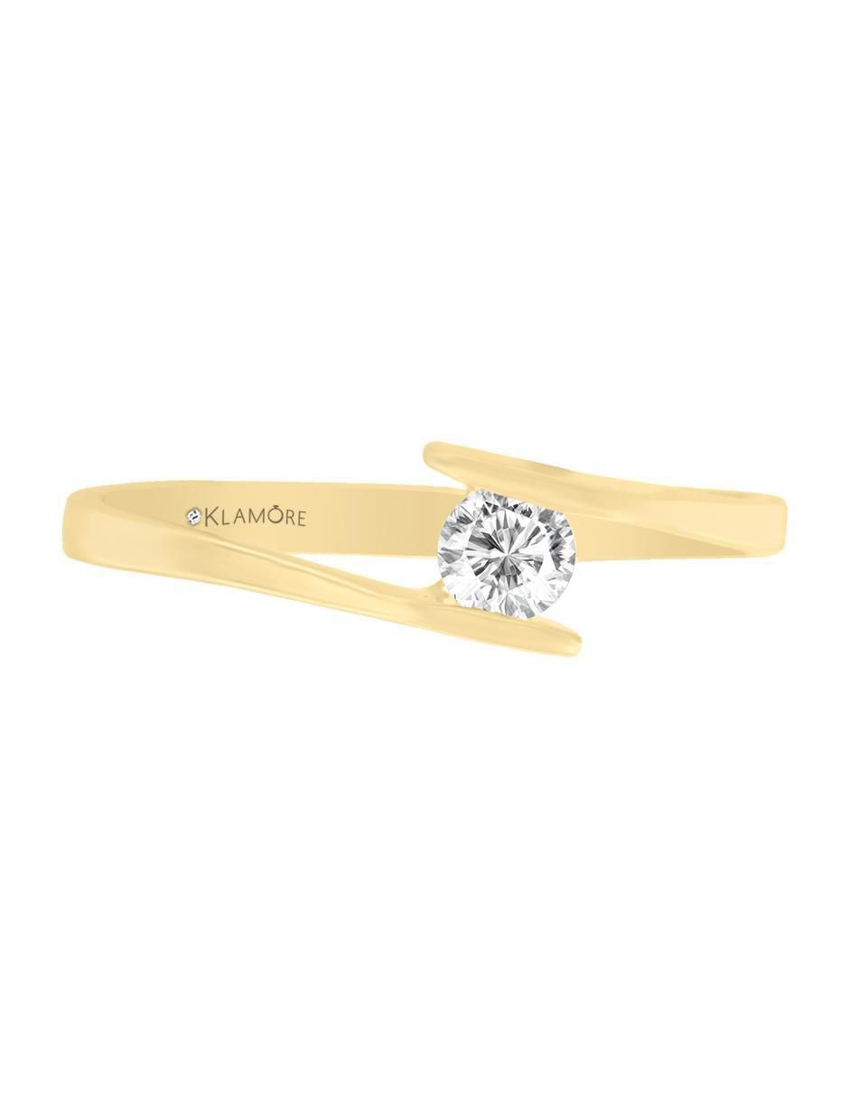 Solitario de oro 14 k Arlene diamante