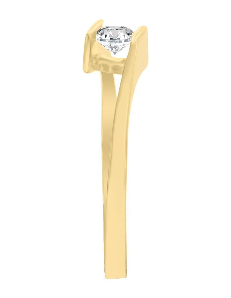 Solitario de oro 14 k Arlene diamante 4