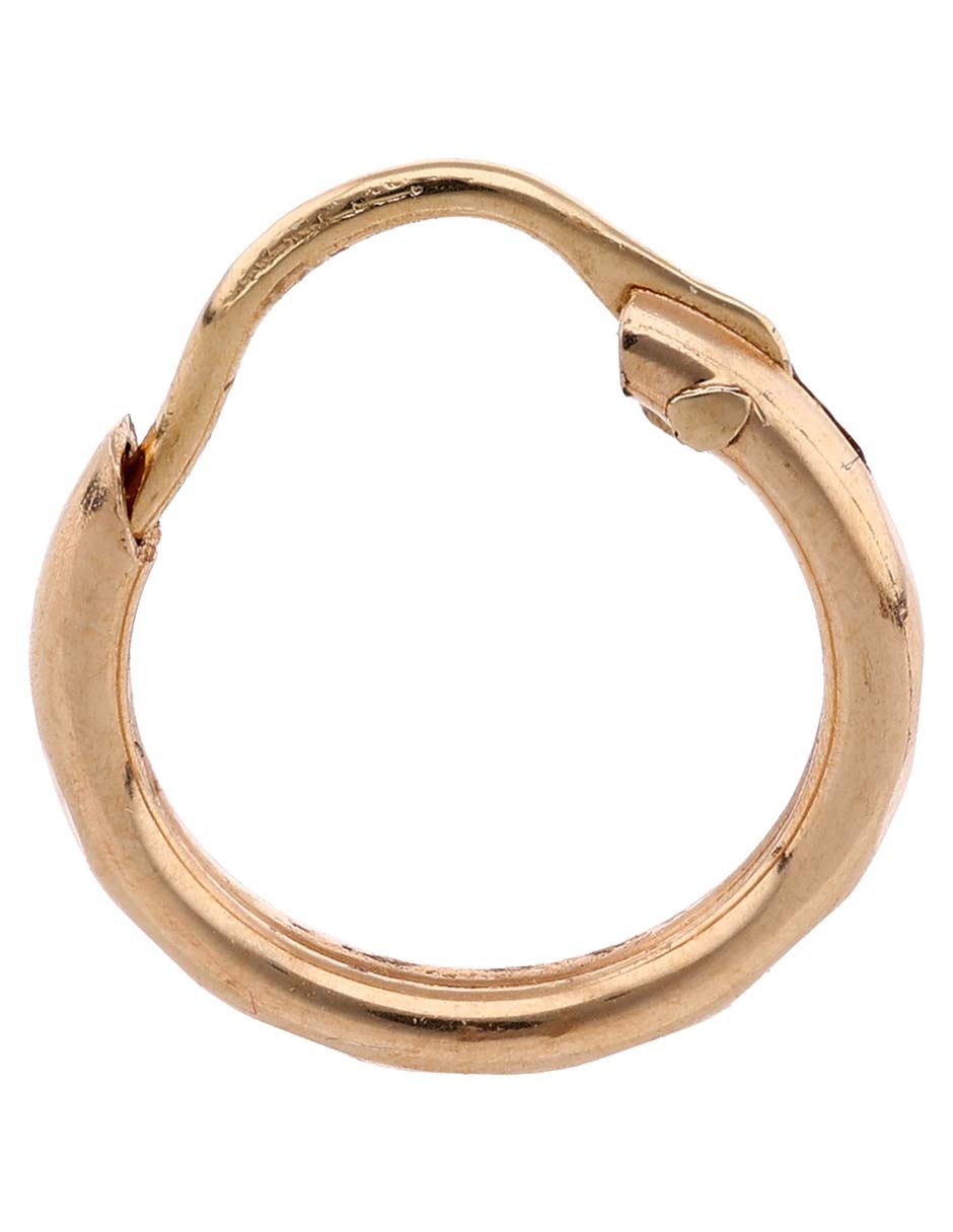 Arracadas de oro amarillo 14 k con acabado pulido 3