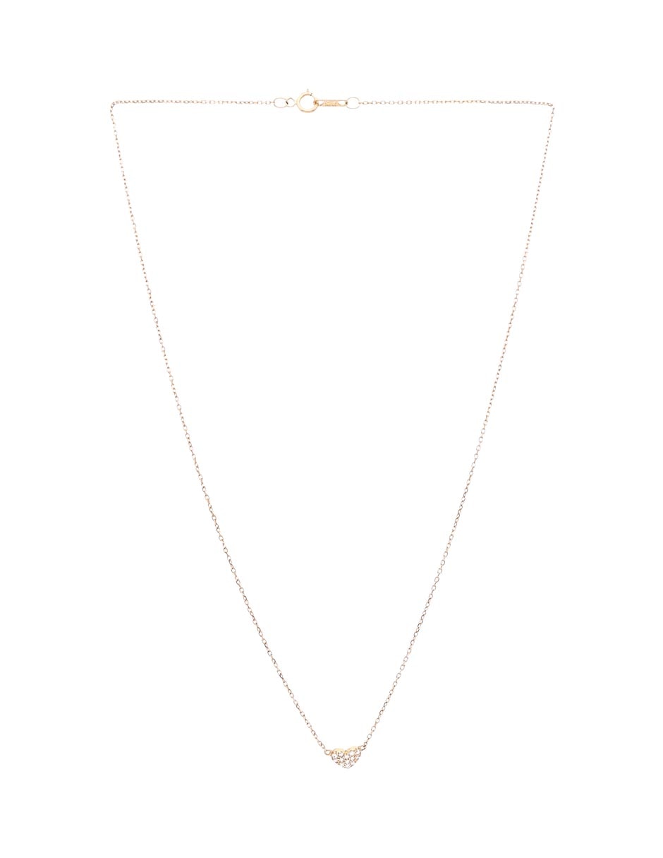 Collar de corazón de oro amarillo 14 K 2