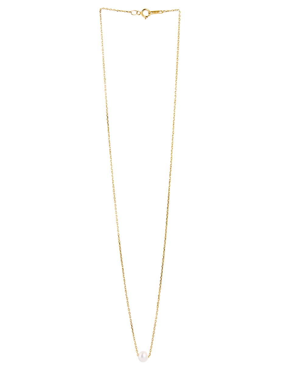 Collar con dije de esfera de oro 14 K 2