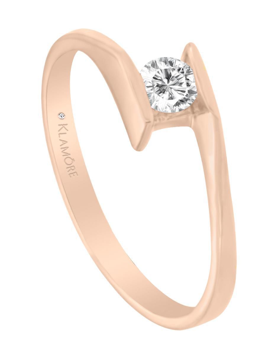 Solitario de oro 14 k Arlene diamante 3