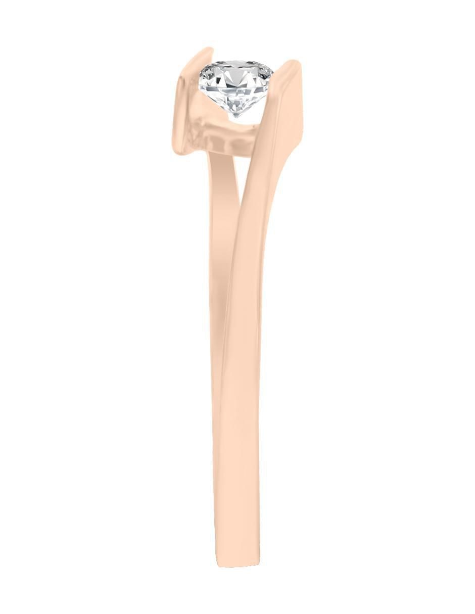 Solitario de oro 14 k Arlene diamante 4