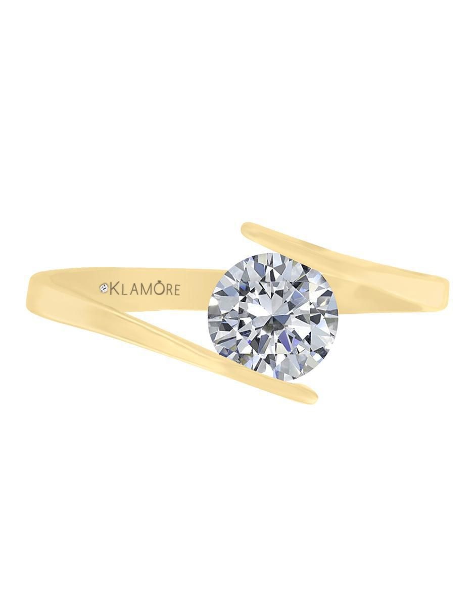 Solitario de oro 14 k Arlene diamante