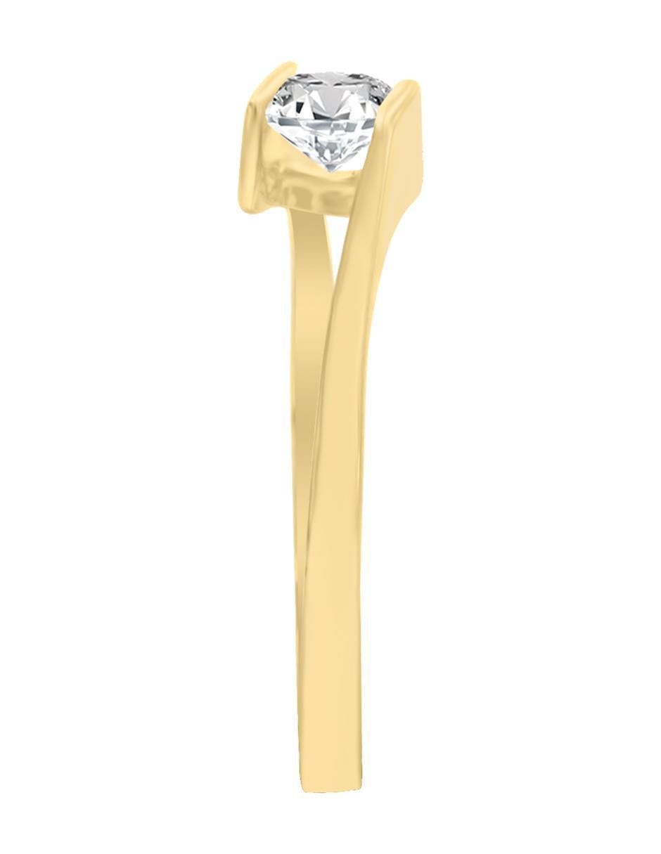 Solitario "de" oro 14 k klamore arlene diamante