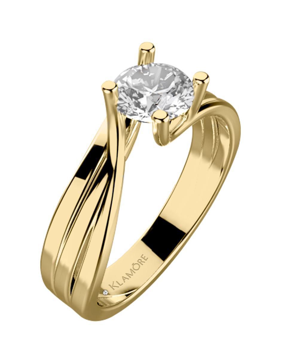 Solitario "de" oro 14 k klamore melanie diamante