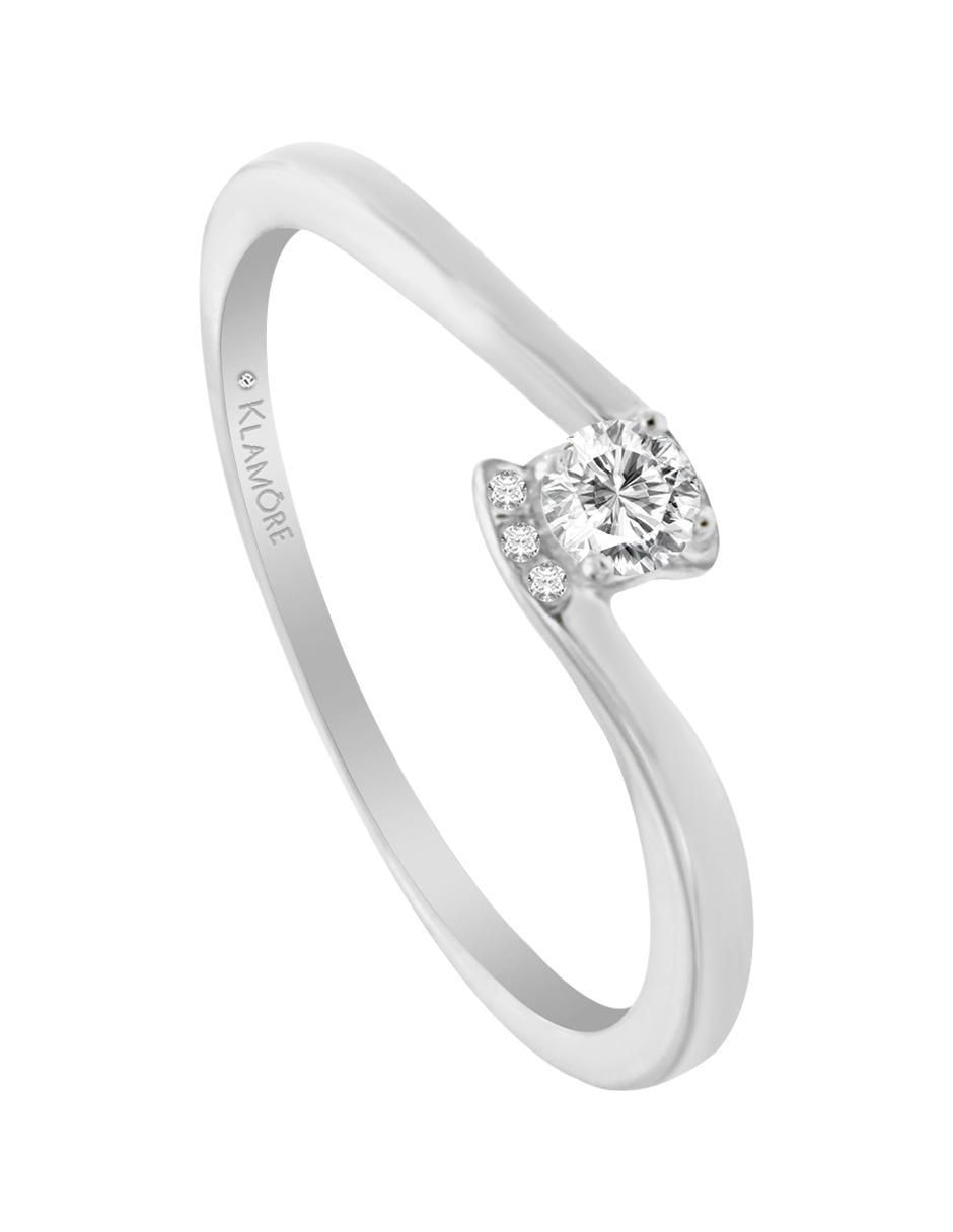 Solitario de oro 14 k Adora diamante 2