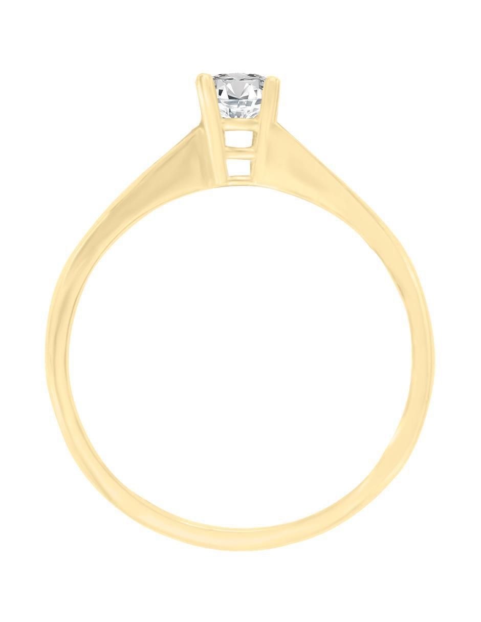 Solitario "de" oro 14 k klamore danya diamante