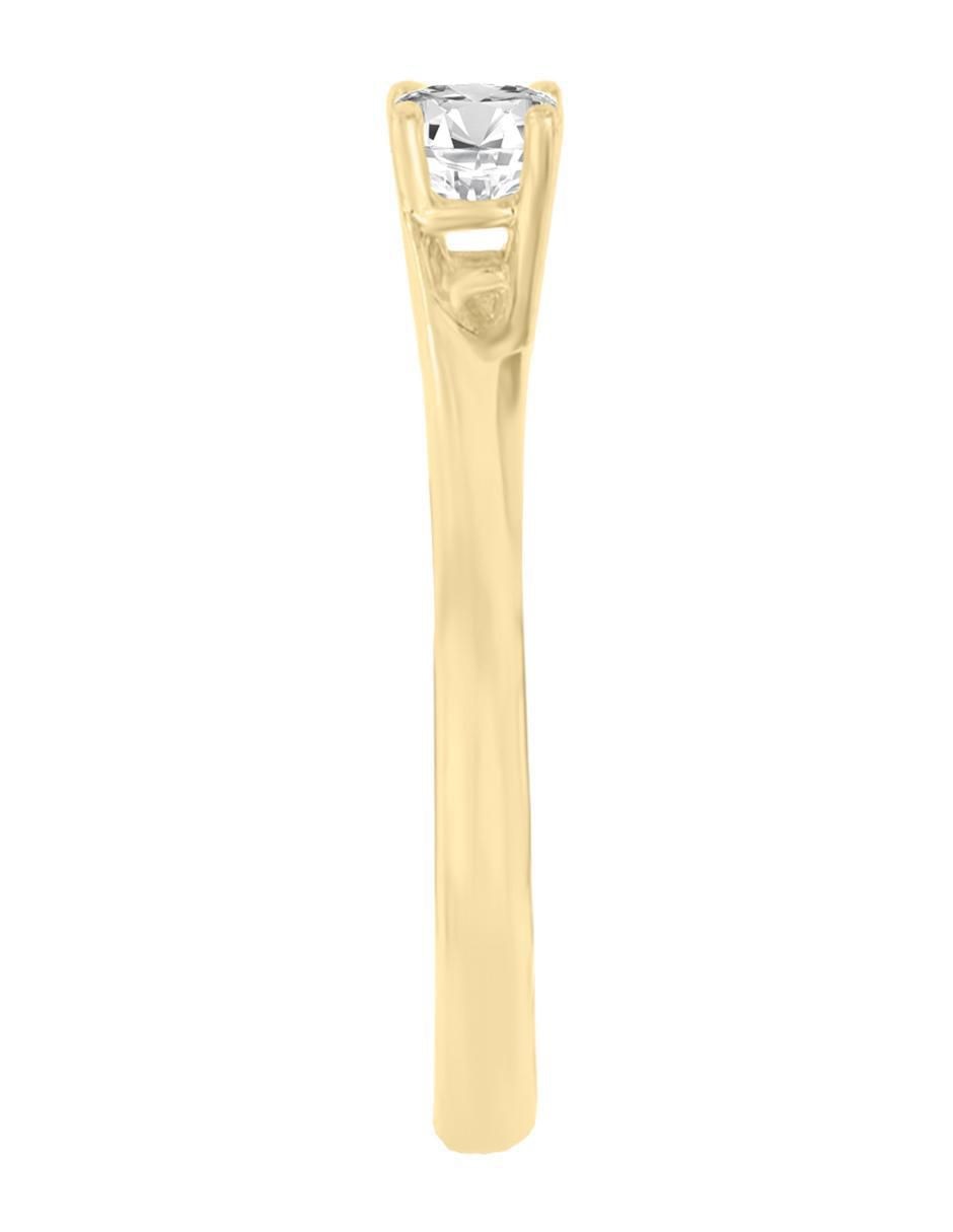 Solitario "de" oro 14 k klamore danya diamante