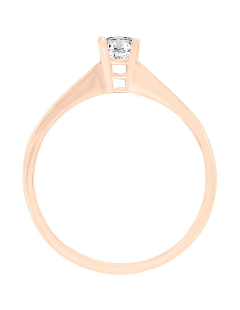 Solitario de oro 14 k Danya diamante 2
