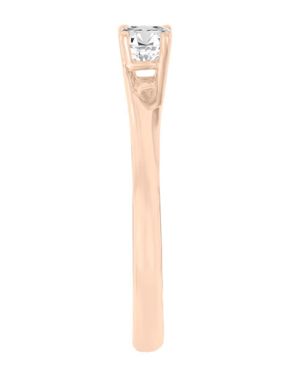 Solitario de oro 14 k Danya diamante 4