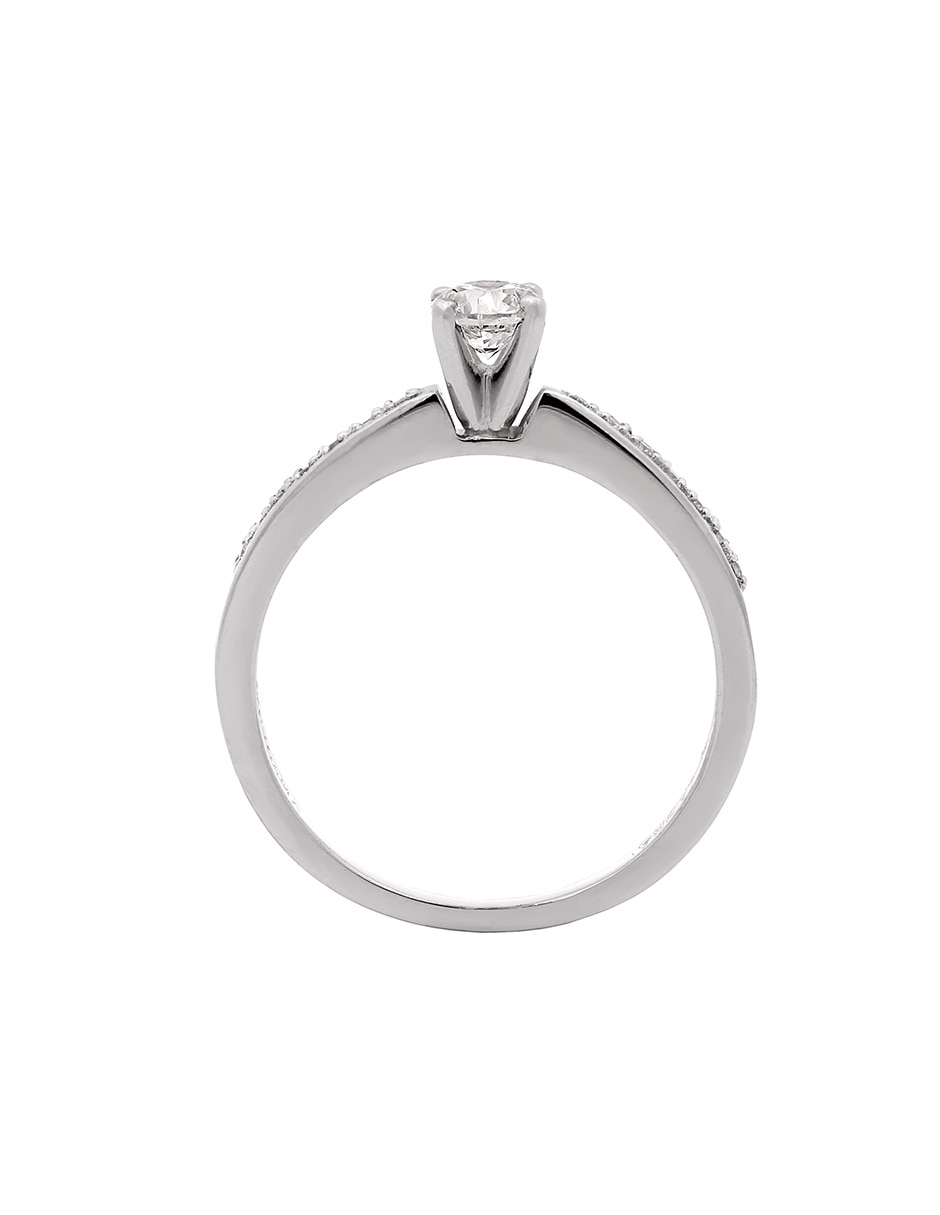 Solitario de oro 14 k diamante 2