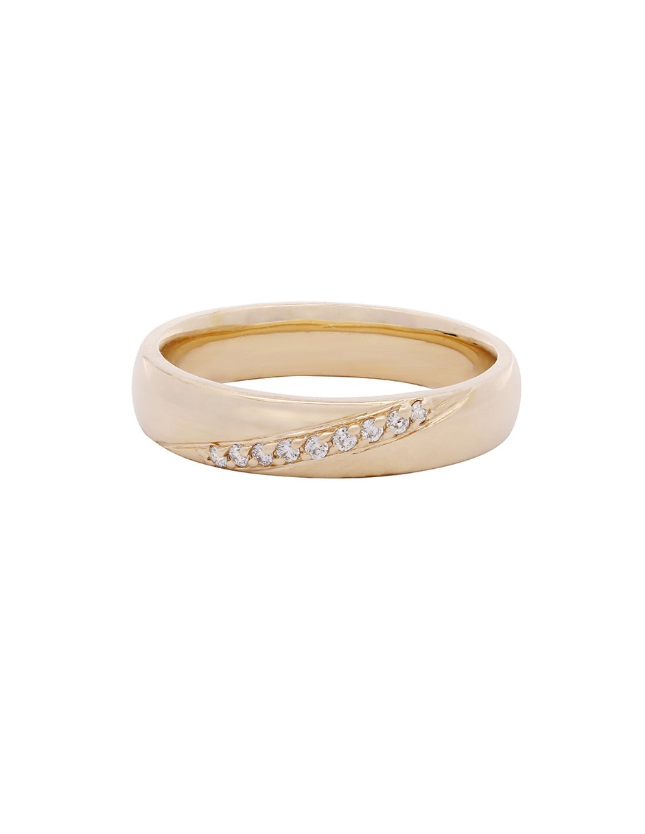 Argolla de oro 14 k diamante