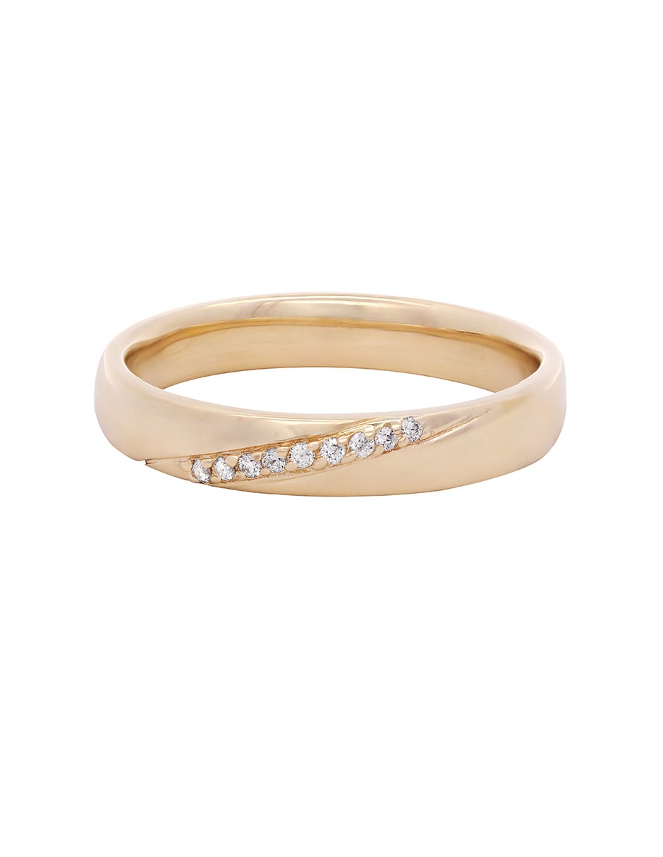 Argolla de oro 14 k diamante