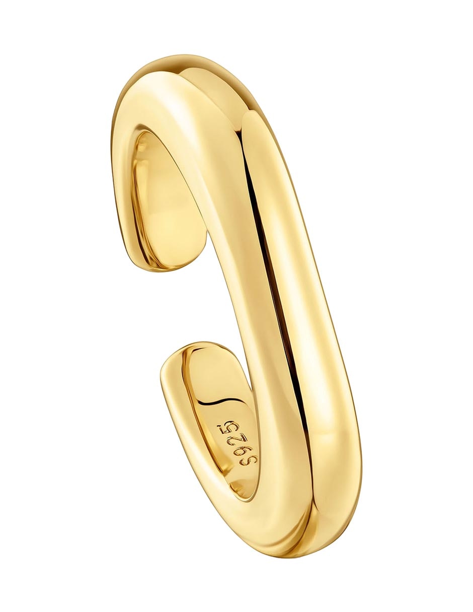 Anillo Line de plata P 925 con acabado baño de oro 7