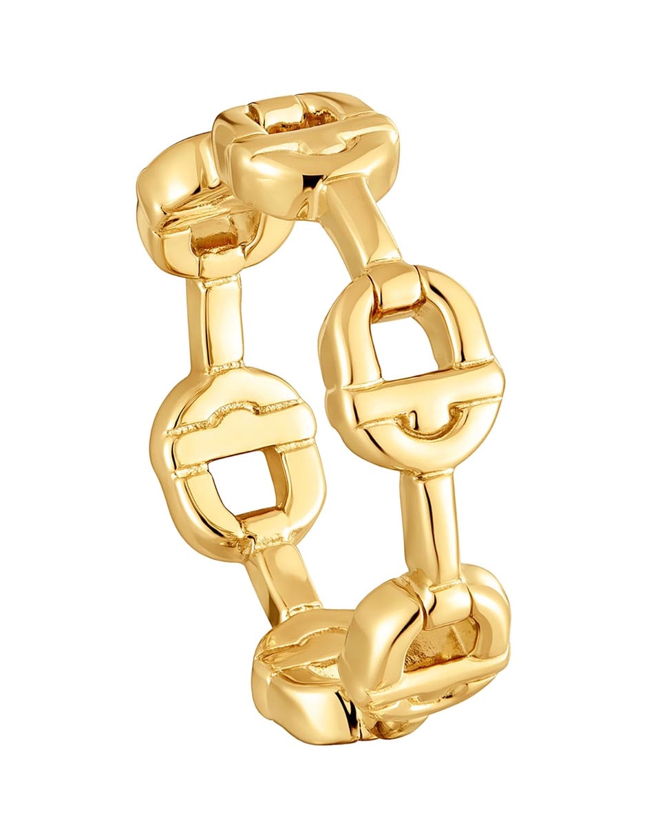 Anillo Manifesto de plata P 925 con acabado baño de oro 5