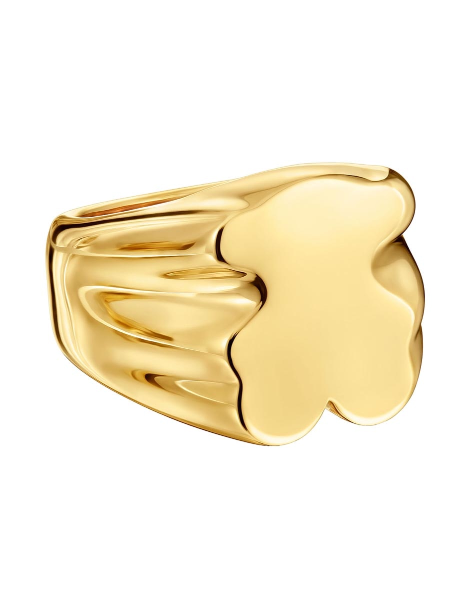 Anillo de oso Sweet Dolls de plata P 925 con acabado baño de oro 7