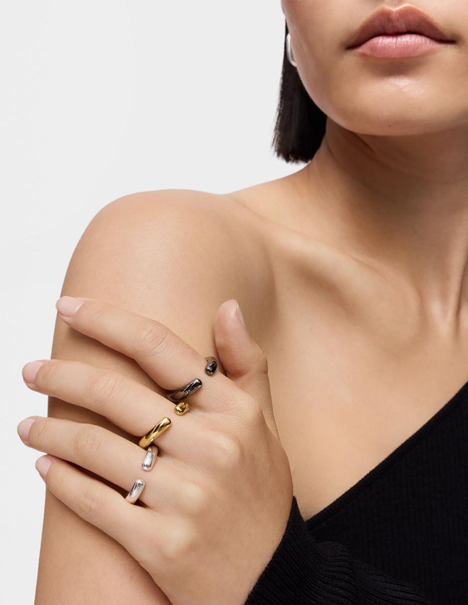 Anillo Line P 925 de plata brillante 2