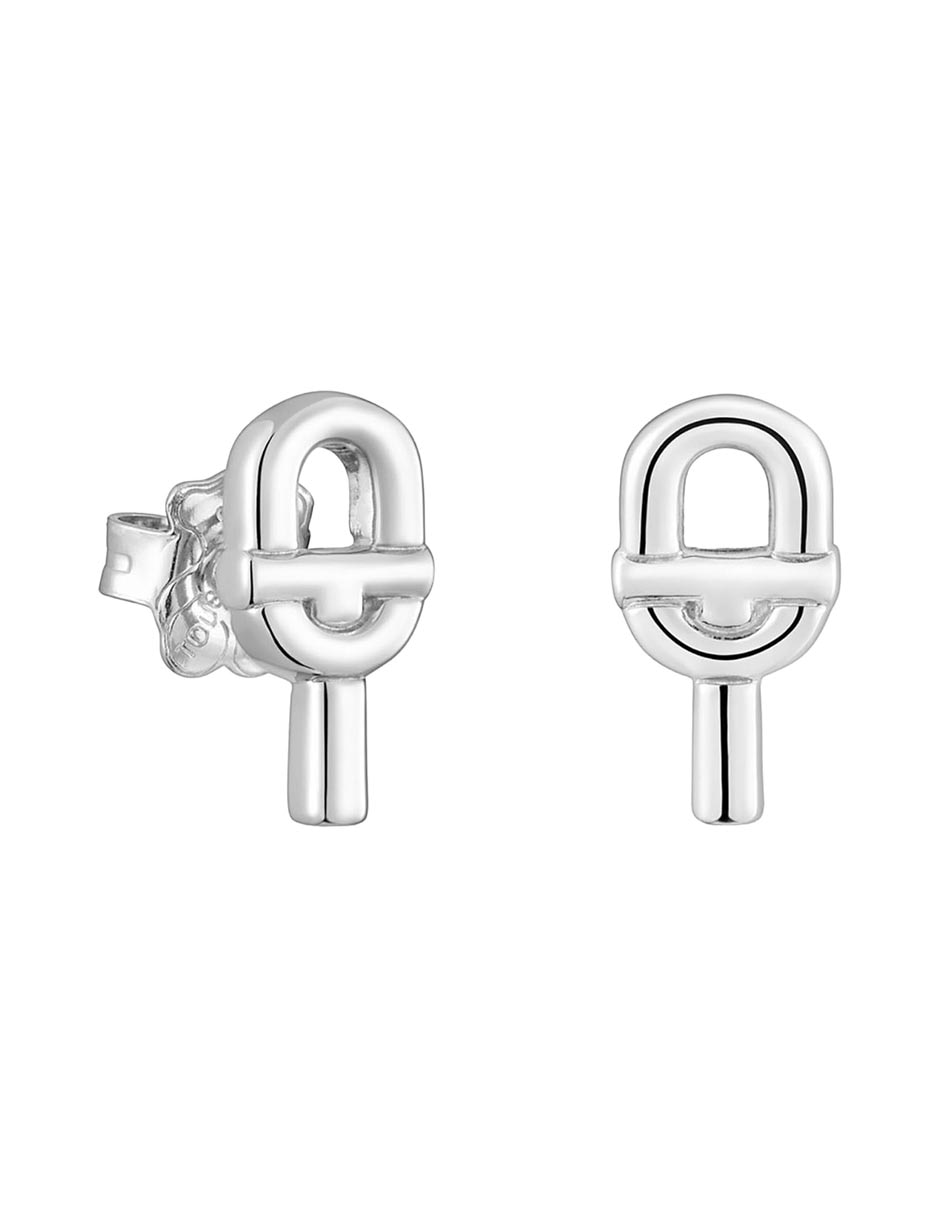 Aretes de eslabones Manifesto de plata P 925 con acabado brillante