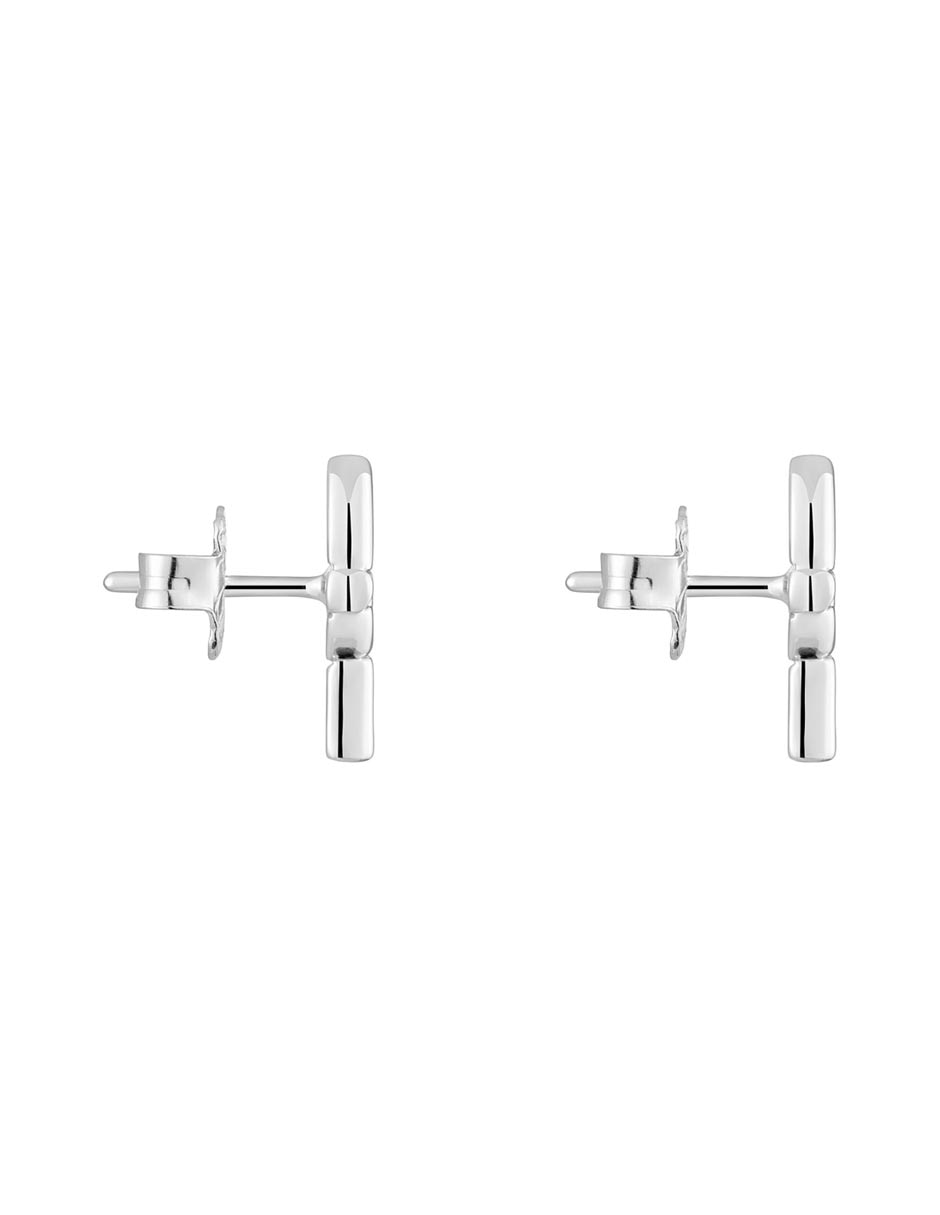 Aretes de eslabones Manifesto de plata P 925 con acabado brillante 2