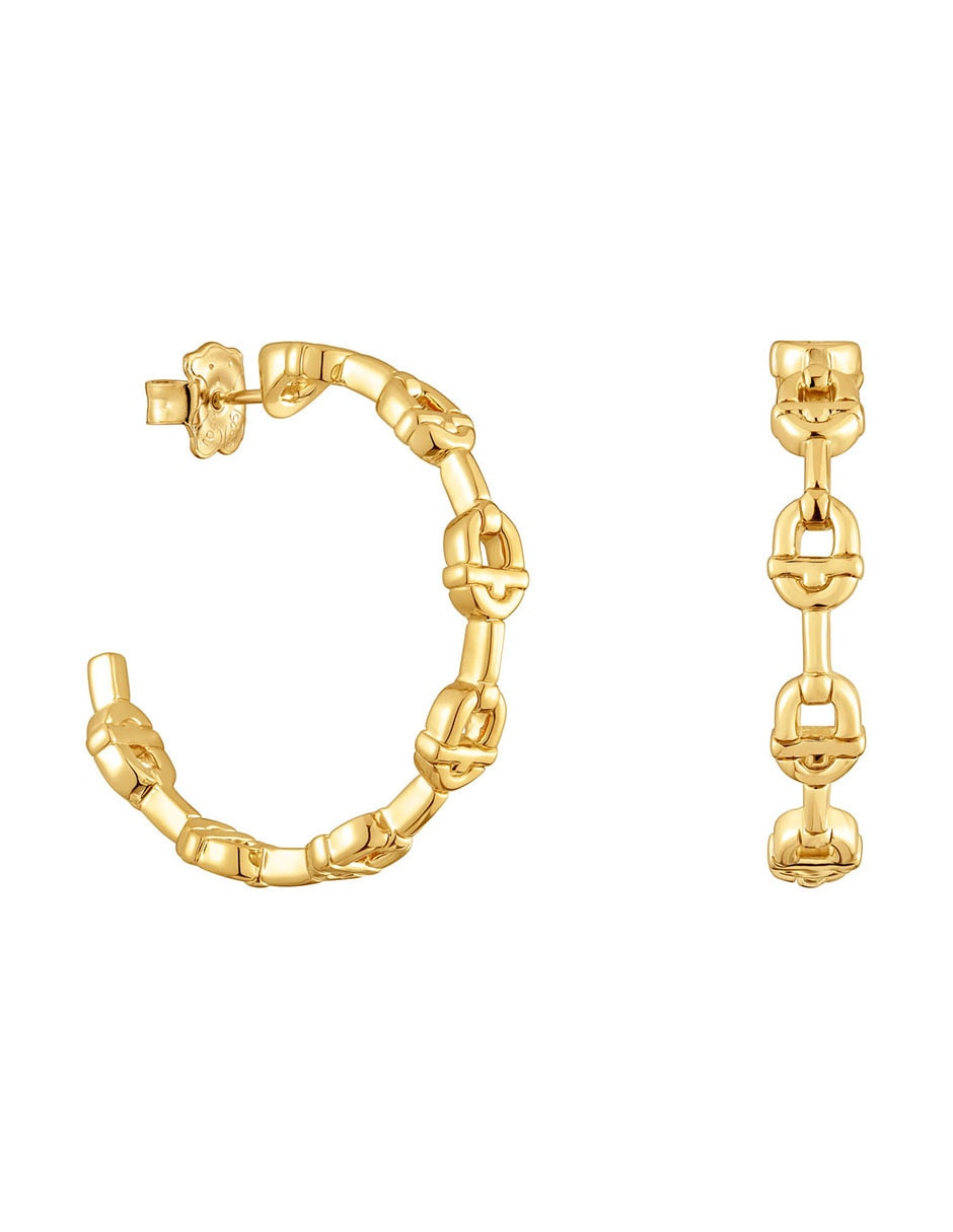 Aretes de plata P 925 con acabado baño de oro