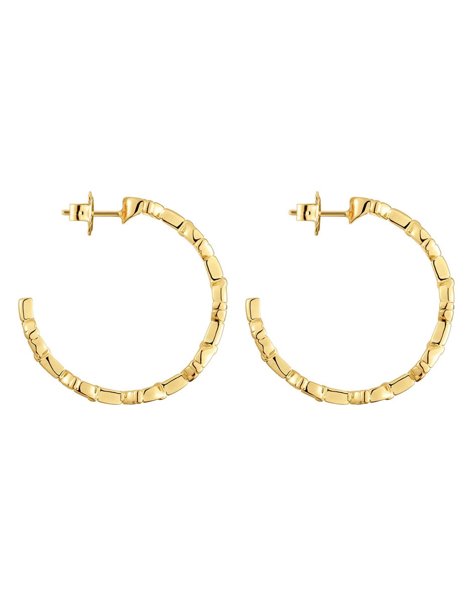 Aretes de plata P 925 con acabado baño de oro 7