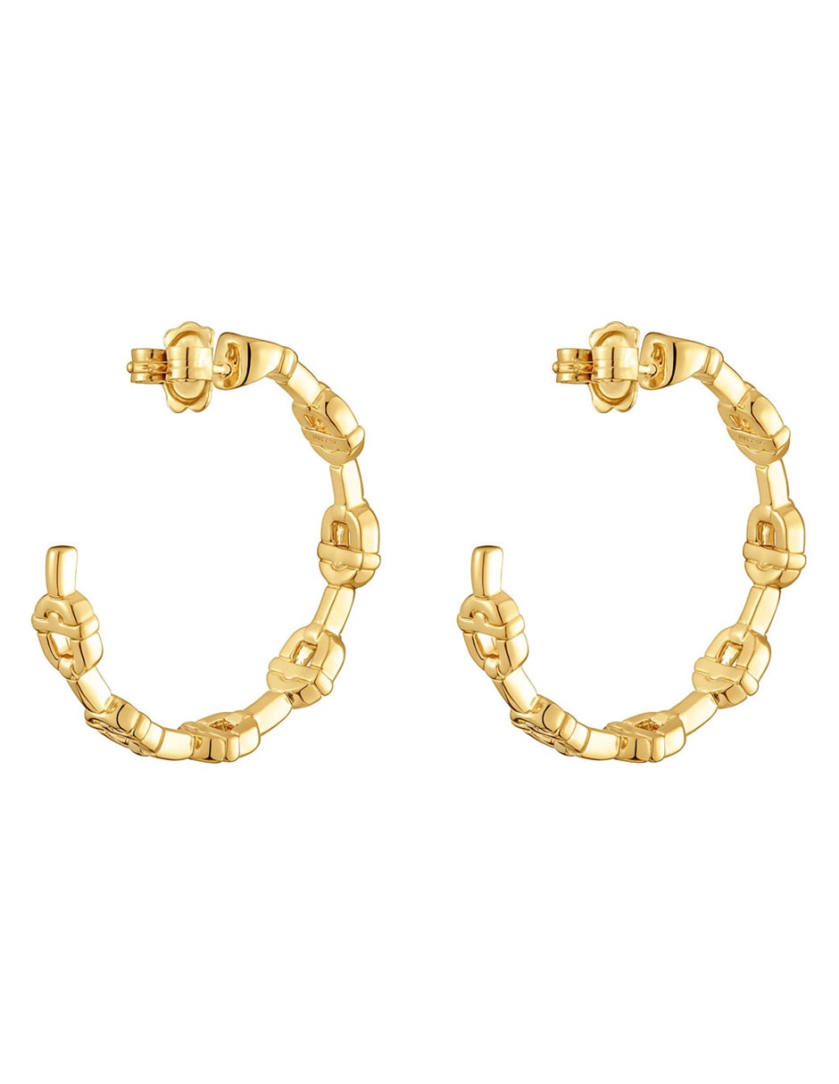 Aretes de plata P 925 con acabado baño de oro 8