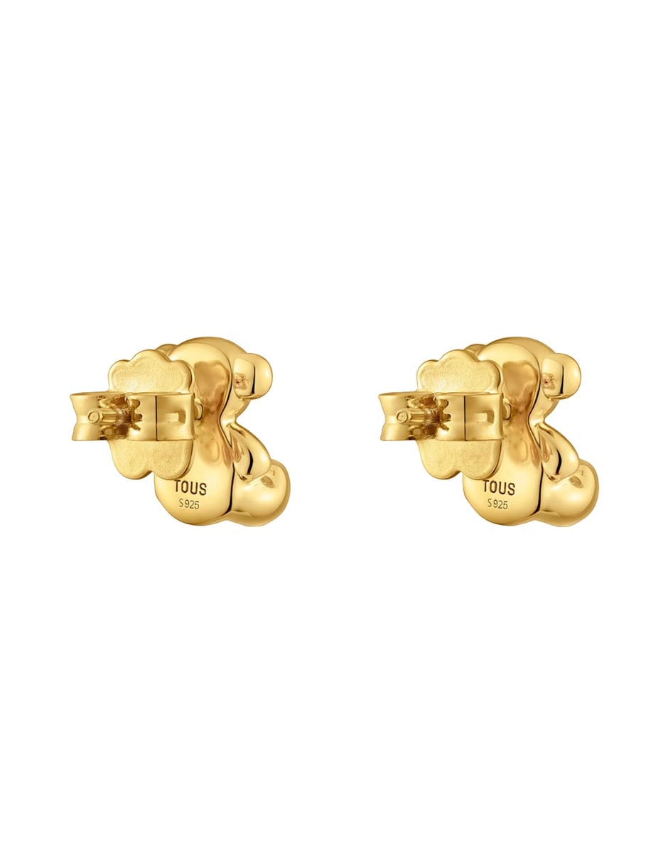 Broqueles de oso Bold Bear de plata P 925 con acabado baño de oro 2