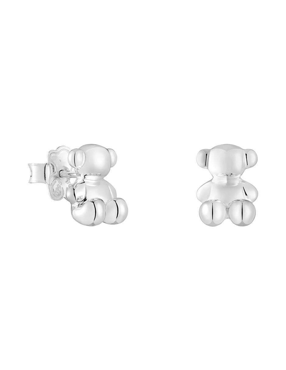 Broqueles de oso Bold Bear de plata P 925 con acabado brillante 1