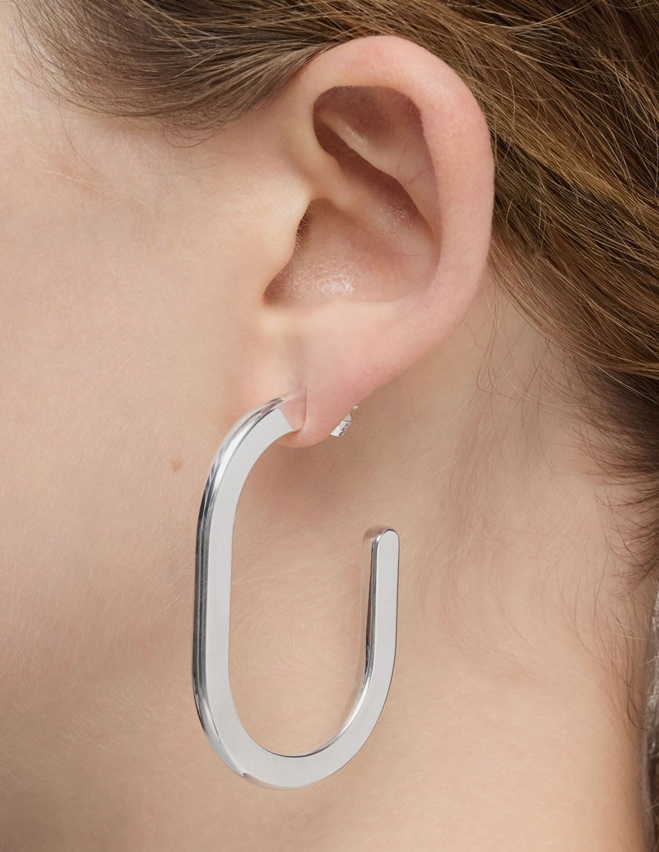 Aretes Line de plata P 925 con acabado brillante 6