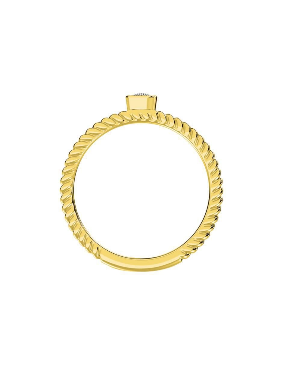 Anillo de compromiso de oro amarillo 14 k diamante 4