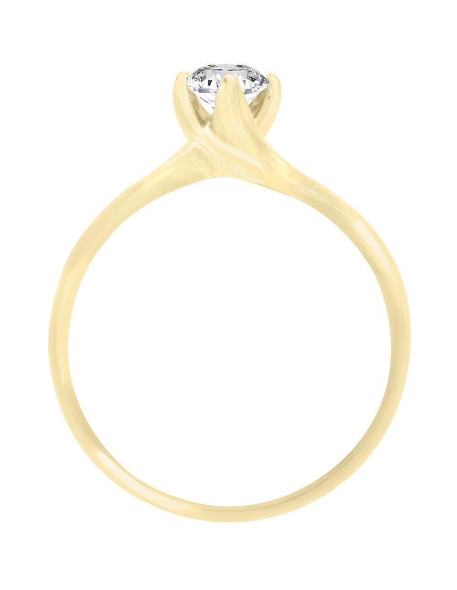 Solitario "de" oro 14 k klamore fernanda diamante