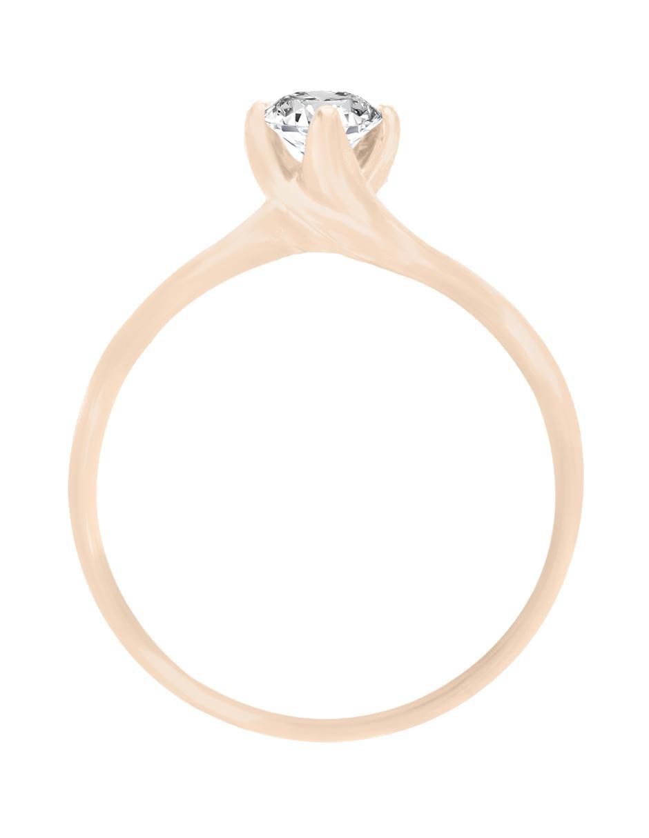 Solitario de oro 14 k Fernanda diamante 2