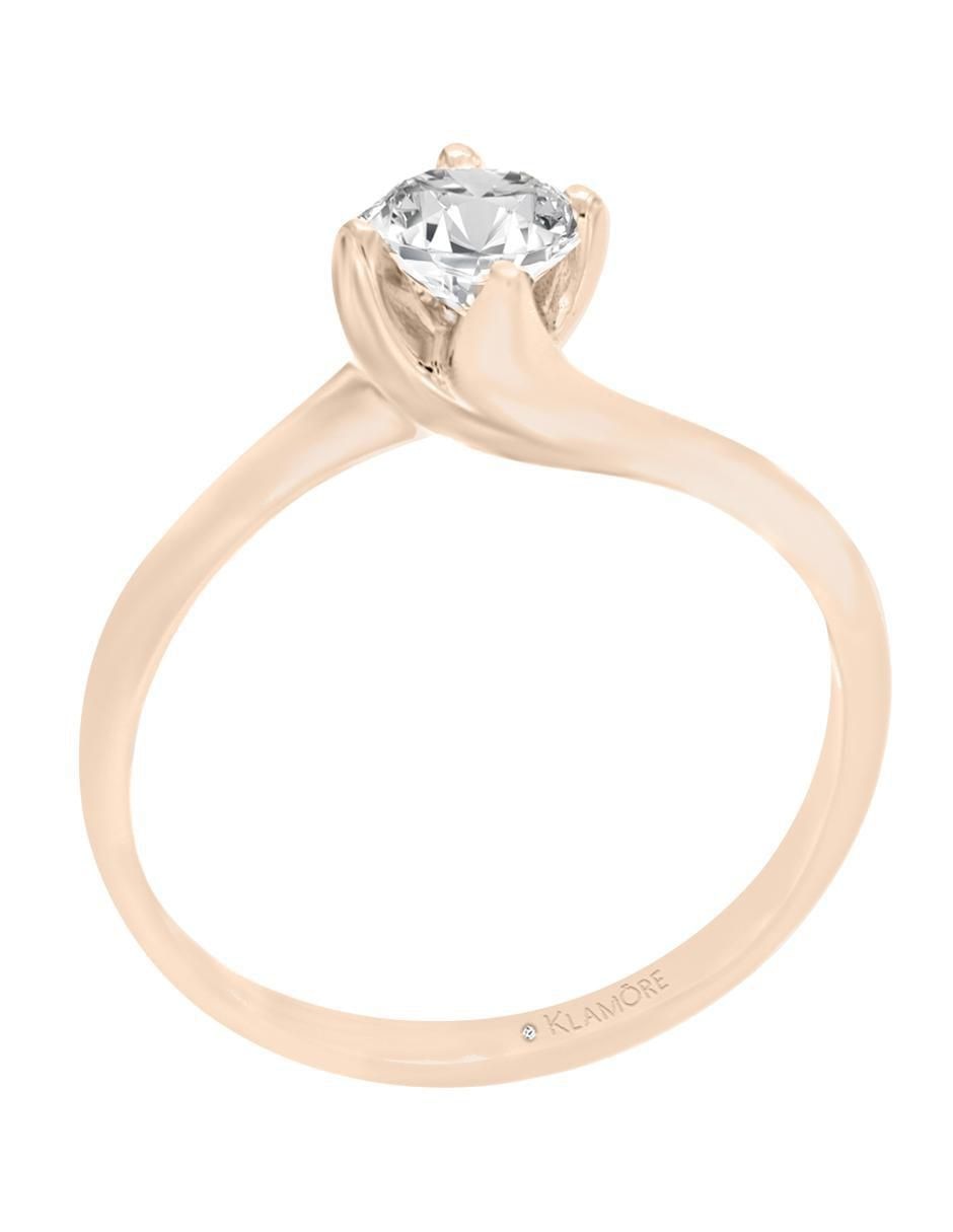 Solitario de oro 14 k Fernanda diamante 3