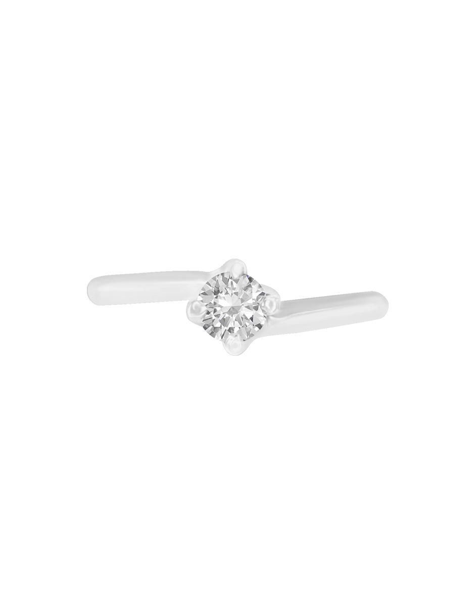 Solitario de oro 14 k Fernanda diamante