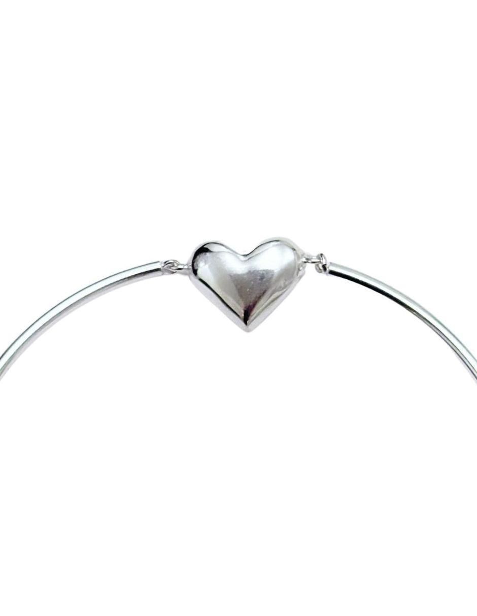 Brazalete de plata P 925 Corazón con acabado lustre