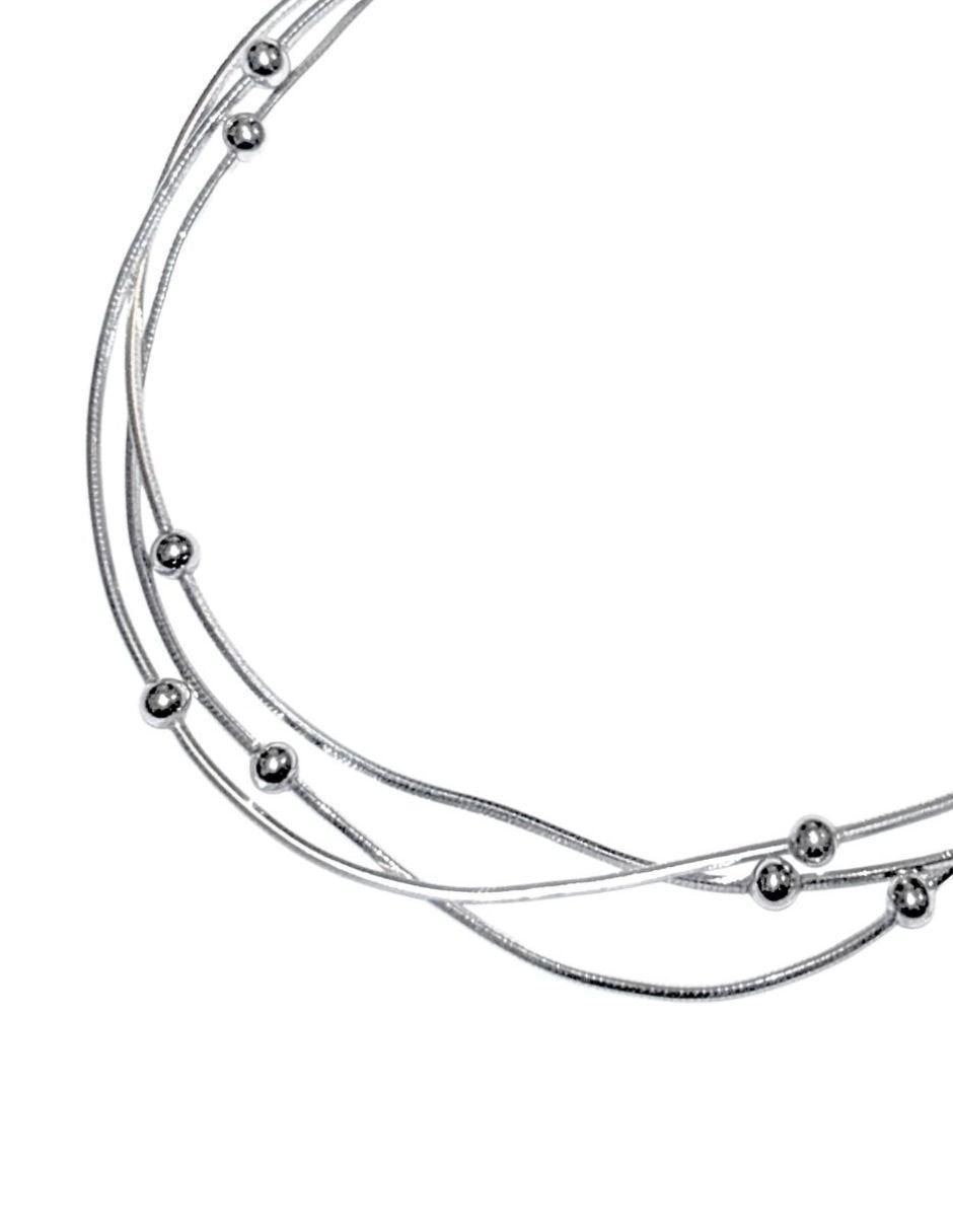Brazalete de plata P 925 con acabado lustre 2