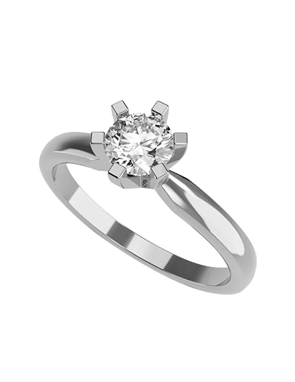 Anillo de compromiso de oro blanco 14 k 1
