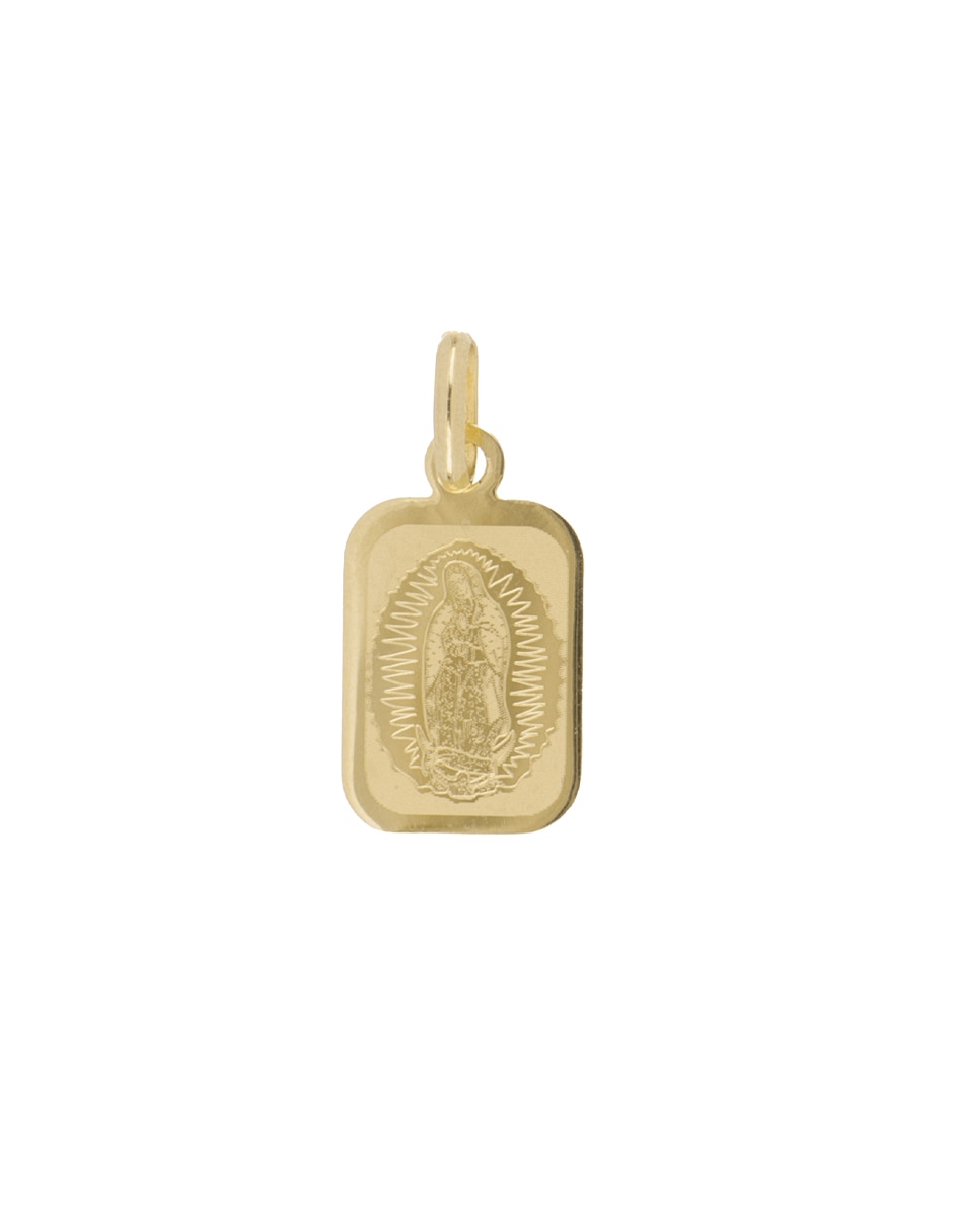 Medalla cuadrada virgen de guadalupe de oro amarillo 14 K Medalla cuadrada virgen de guadalupe de oro amarillo 14 K