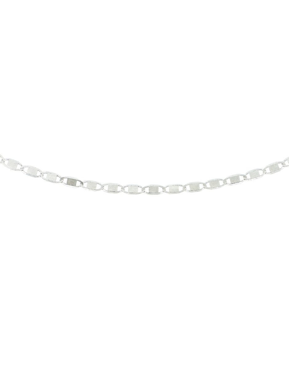 Collar de eslabones de oro blanco 14 K