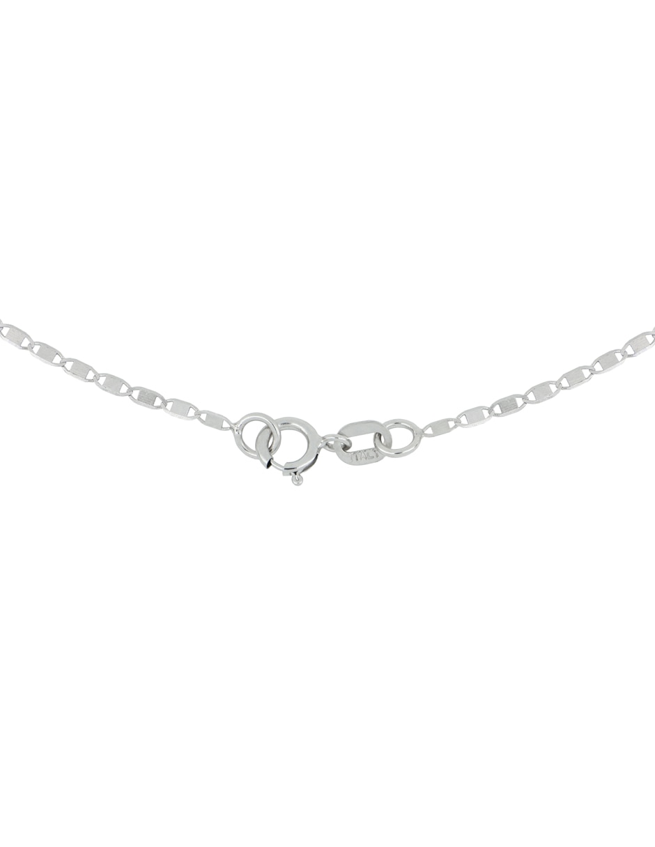 Collar de eslabones de oro blanco 14 K 3