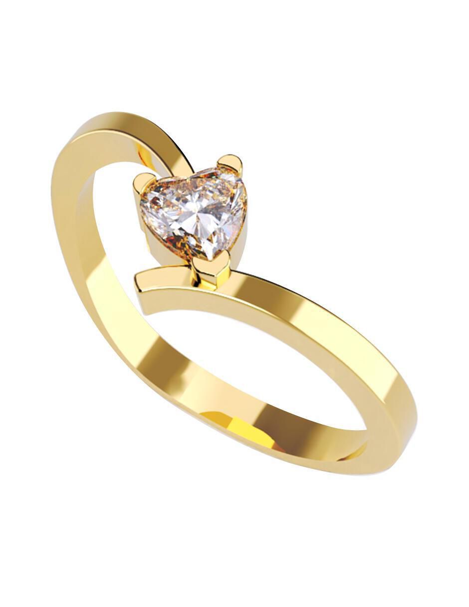 Anillo de compromiso de oro 14 k 1