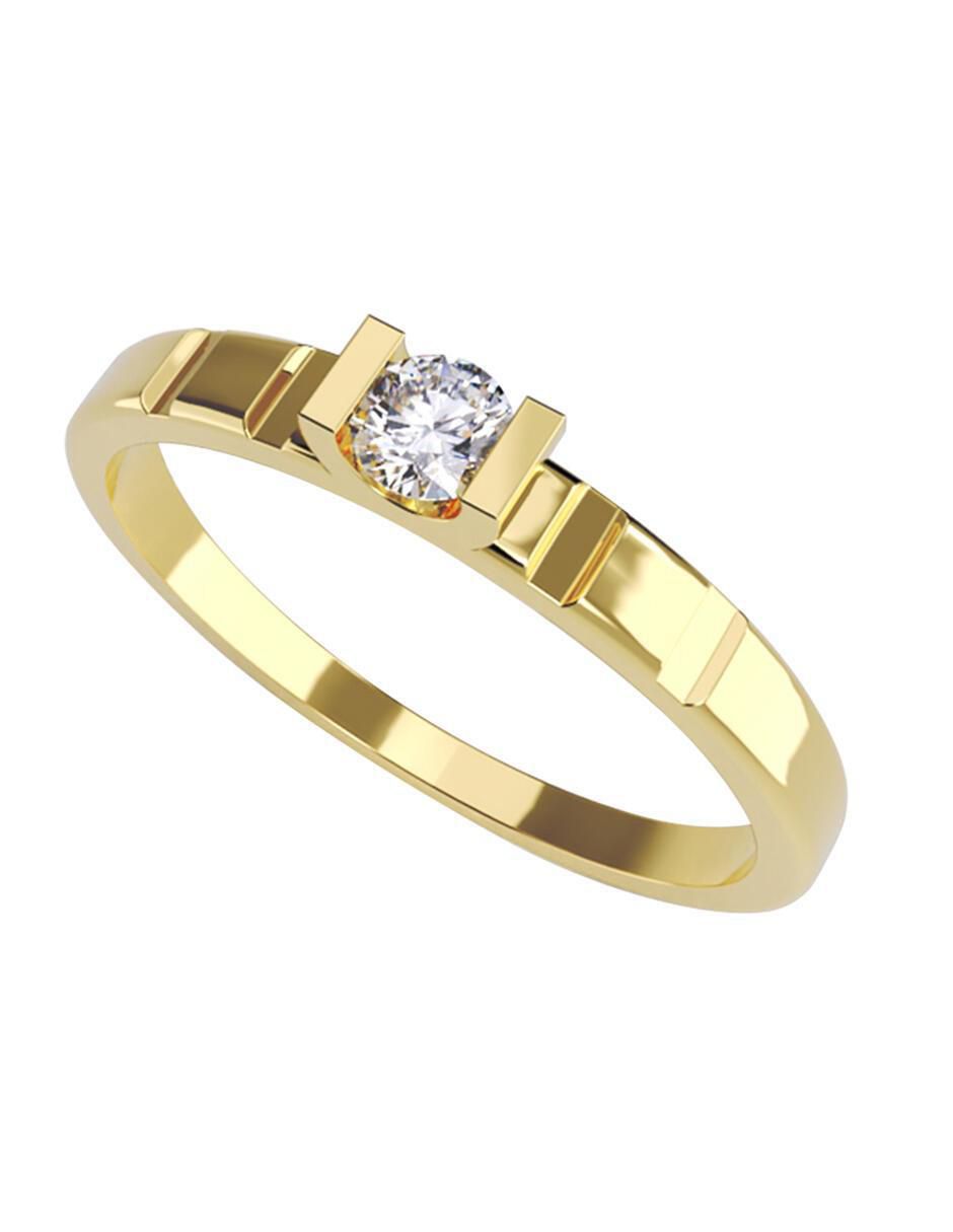Anillo de compromiso de oro 14 k 1