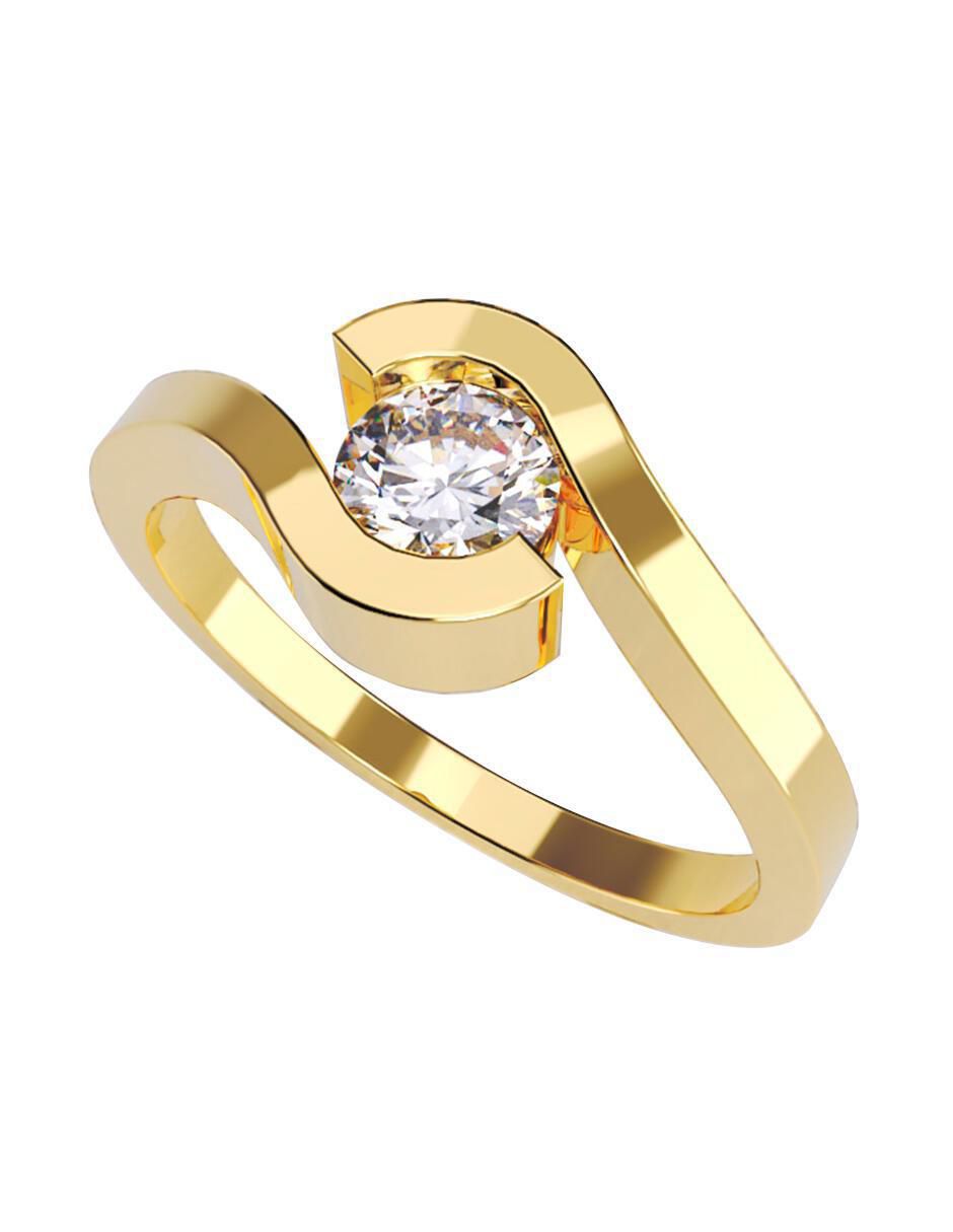 Anillo de compromiso de oro 14 k 1