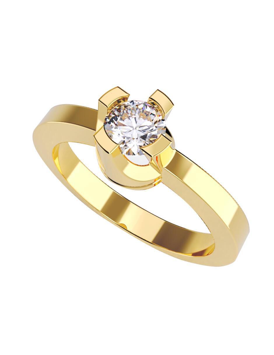 Anillo de compromiso de oro 14 k 1