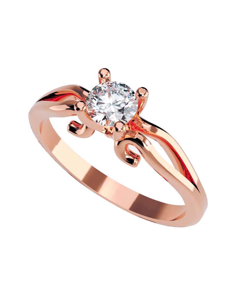 Anillo de compromiso de oro 14 k 1